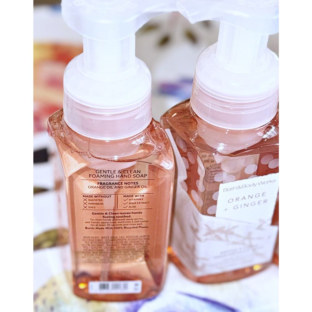 Bath & Body Works Orange + Ginger 8.75oz Gentle Clean Foaming Hand Soap x4 - Picture 4 of 4